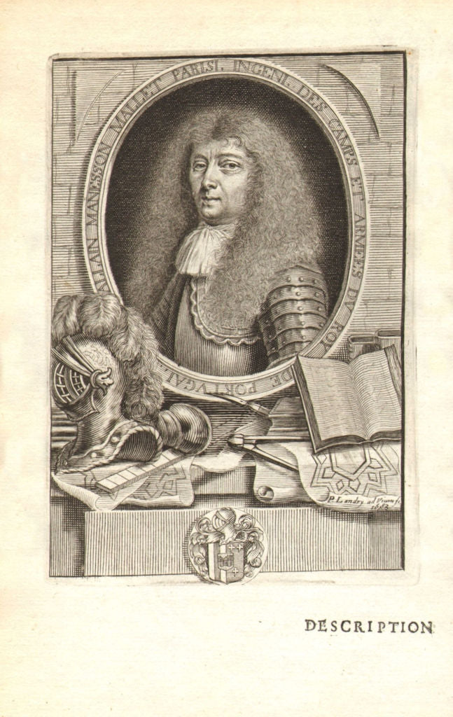 ALAIN MANESSON MALLET. French military engineer & cartographer. MALLET 1683
